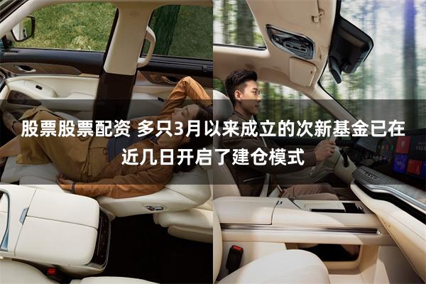 股票股票配资 多只3月以来成立的次新基金已在近几日开启了建仓模式