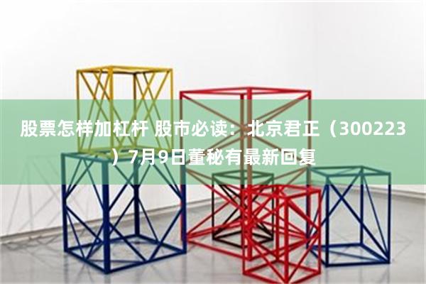 股票怎样加杠杆 股市必读：北京君正（300223）7月9日董秘有最新回复