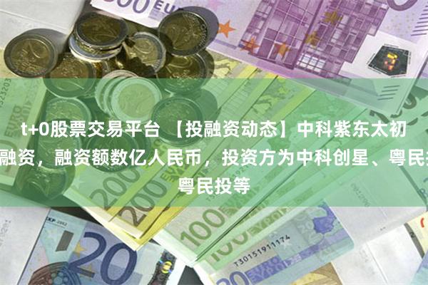 t+0股票交易平台 【投融资动态】中科紫东太初A轮融资，融资额数亿人民币，投资方为中科创星、粤民投等