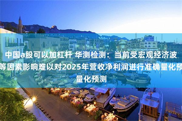 中国a股可以加杠杆 华测检测：当前受宏观经济波动等因素影响难以对2025年营收净利润进行准确量化预测