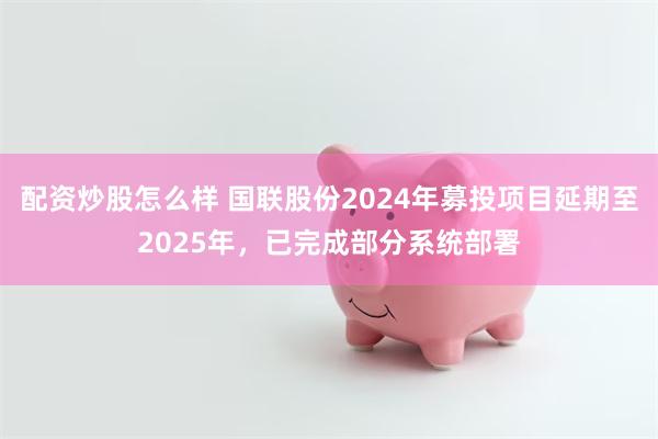配资炒股怎么样 国联股份2024年募投项目延期至2025年，已完成部分系统部署