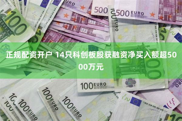 正规配资开户 14只科创板股获融资净买入额超5000万元