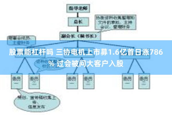 股票能杠杆吗 三协电机上市募1.6亿首日涨786% 过会被问大客户入股
