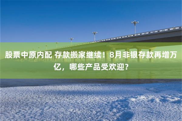 股票中原内配 存款搬家继续!8月非银存款再增万亿,哪些产品受欢迎?
