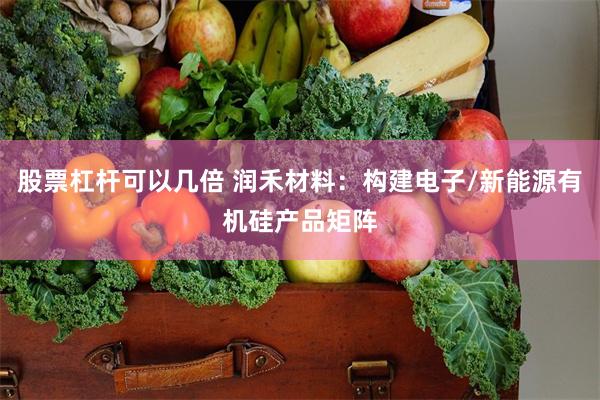 股票杠杆可以几倍 润禾材料：构建电子/新能源有机硅产品矩阵