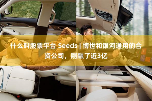 什么叫股票平台 Seeds | 博世和银河通用的合资公司，刚融了近3亿