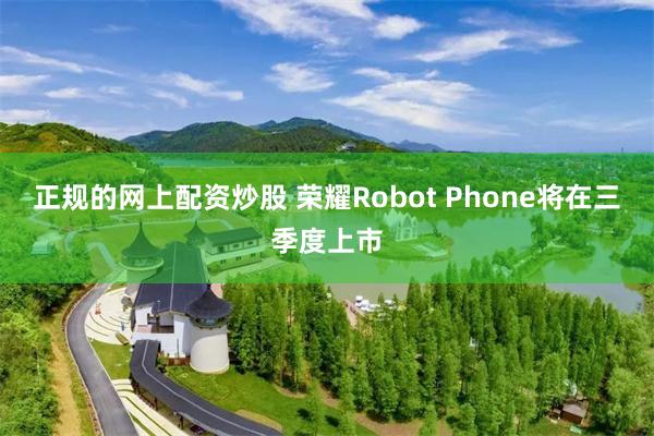 正规的网上配资炒股 荣耀Robot Phone将在三季度上市
