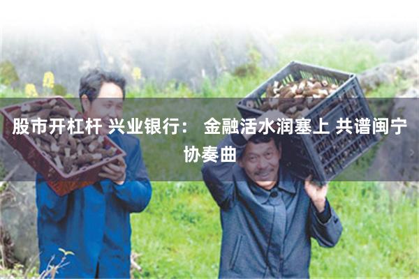股市开杠杆 兴业银行： 金融活水润塞上 共谱闽宁协奏曲